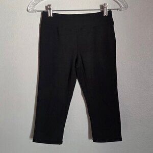 Z by Zella Girls Cropped Black Leggings, Size L (10-12)